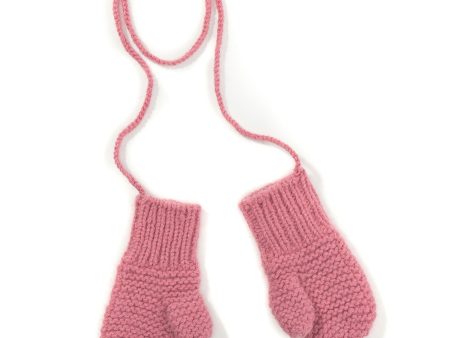 Baby  Girls Pansey Pink  Angora  Mittens For Cheap