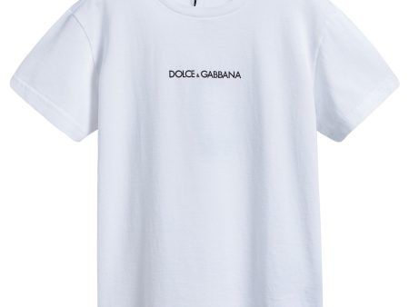 Boys & Girls White Cotton T-shirt Cheap