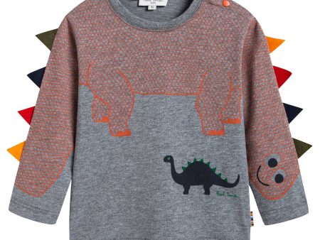 Baby Boys Grey Dinosaur T-shirt Online