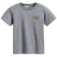 Baby Boys Gray Cotton T-shirt For Cheap