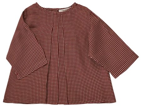 Baby Girls Dark Red Viscose Blouse For Cheap