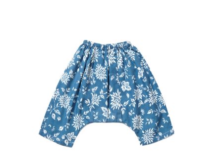 Baby Blue Flower Printed Trousers For Cheap