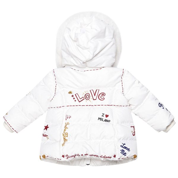 Baby  Girls  White   My  Love   Coat For Sale