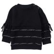 Baby Black Strip Of Cloth Trims Sweatshirt Online