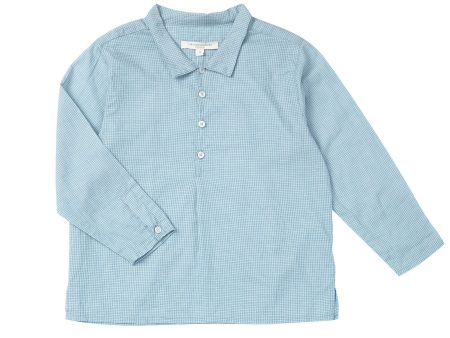 Baby Boys Blue Grid Cotton Alkanet Shirt For Discount