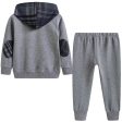 Baby Boys Grey Hooded Top & Bottom Two Piece Set Online Hot Sale