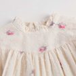 Baby Girls Lvory With Pink Flowers Dress For Sale