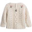 Baby Girls Lvory Embroidered Wool Blend Sweater Supply