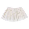 Girls Beige Scattered Sequins Trims Tulle Party Skirt Fashion