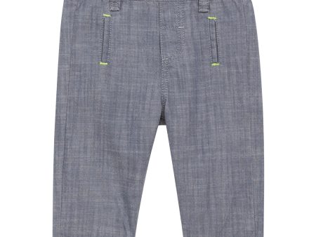 Baby Boys Dark Grey Cotton Hide Pockets Trousers Online now