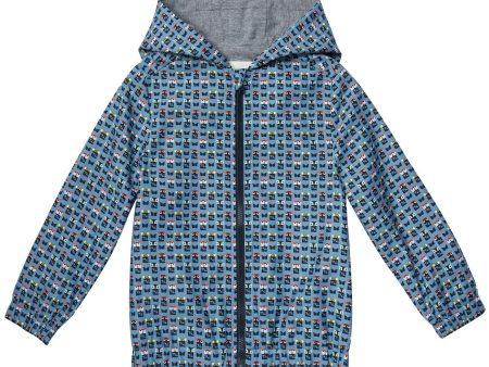 Baby Boys Blue  FF Monster  Printed Jacket For Discount