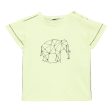 Baby Boys Fluorescent Yellow Cotton Elephant Printed T-Shirt For Sale