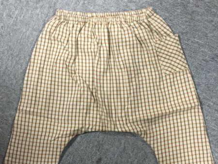 Baby Beige Spic Check Cotton Trouser For Sale