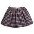 Girls Brown Check Cotton Skirt Online now