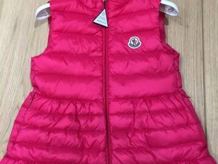 Girls Rose Red Down Padded  Cherame  Gilet Online