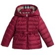 Baby Girls Dark Pink Down Padded Hooded Jacket Discount