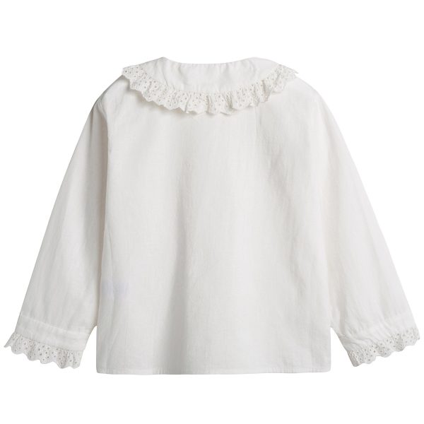 Girls White Lace Shirt Hot on Sale