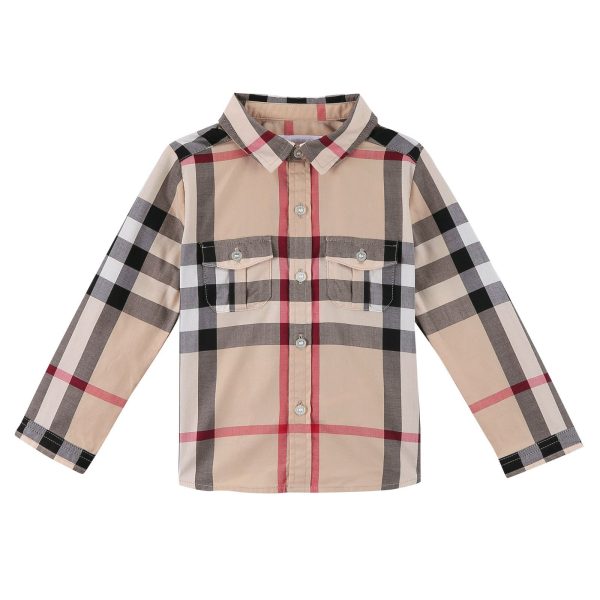 Baby Boys Multicolor Classic Check Long Sleeve Cotton Shirt Online Sale