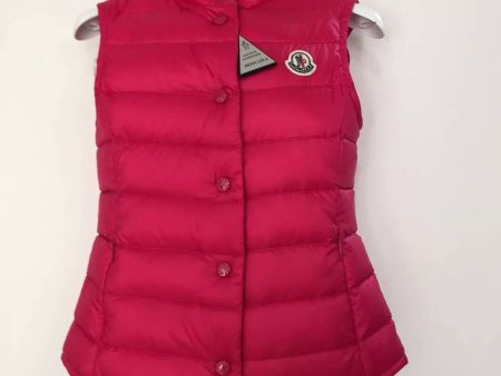 Girls Rose Red Down Padded Logo  Liane  Gilet Hot on Sale