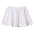 Baby Girls White Cotton Skirt With Gold Spot Trims Sale