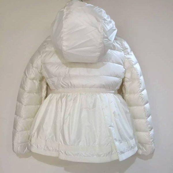 Girls White Down Padded Waist  Suzon  Jacket For Discount