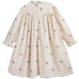 Girls Ivory With Pink Flowers Dress Cheap