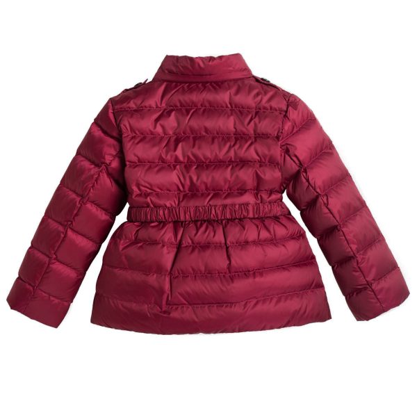 Baby Girls Dark Pink Down Padded Hooded Jacket Discount