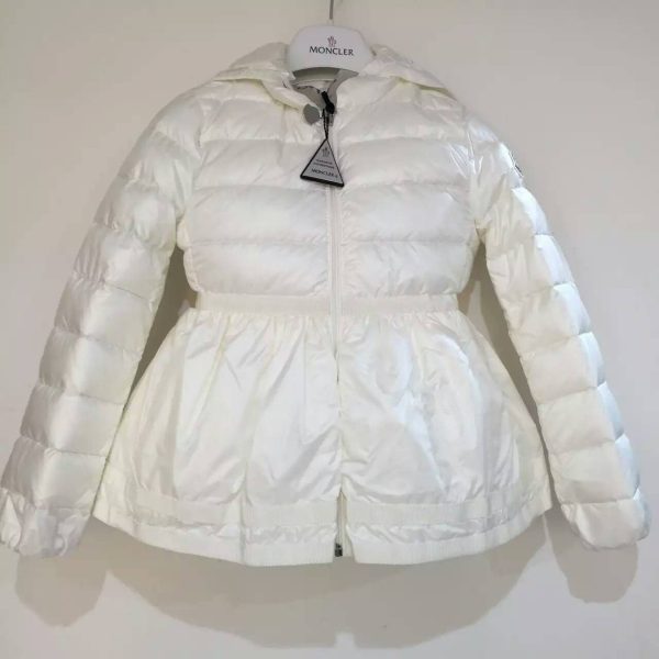 Girls White Down Padded Waist  Suzon  Jacket For Discount