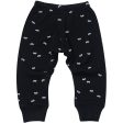 Baby Black Lounge Pants With White Mini Masks For Sale