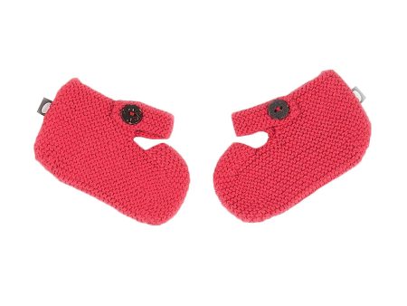 Baby Light Red Patch Trims Alpaga Wool Glove Online