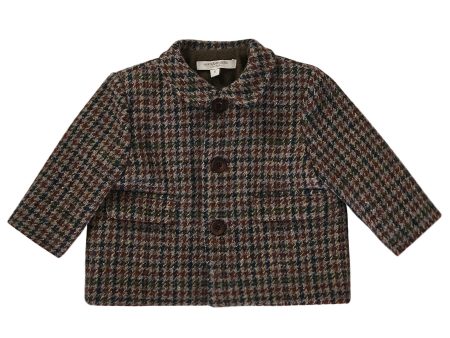 Baby Boys Grey Hsrris Tweed Wool Coat For Cheap