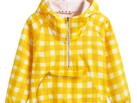 Girls Yellow Checked Jacket Online now