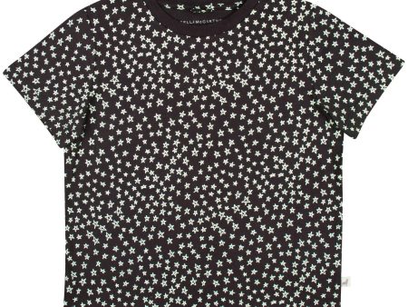 Arlo Boys Black Cotton T-Shirt With Silver Stars Discount