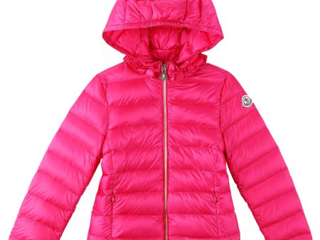 Girls Rose Red Down Padded Hooded  Iraida  Jackets Online Hot Sale